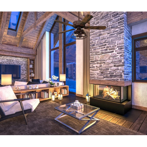 Ceiling fan with remote control brown BARNETT