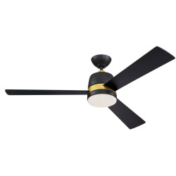 Ceiling fan with remote control black TRISTAN
