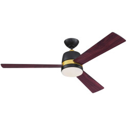 Ceiling fan with remote control black TRISTAN