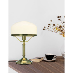 Table lamp antique opal glass DITMAR
