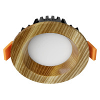 Recessed LED Light RONDO WOODLINE 90 3W IP20 3000K 176lm Ash