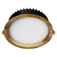Recessed LED light RONDO WOODLINE 148 6W IP20 4000K 631lm Ash
