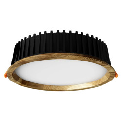 Recessed LED light RONDO WOODLINE 264 18W IP20 3000K 1986lm Ash