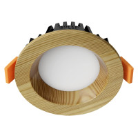Recessed LED light RONDO WOODLINE 90 3W IP20 3000K 176lm Pine