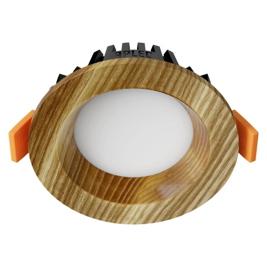 Recessed LED light RONDO WOODLINE 90 3W IP20 4000K 195lm Ash