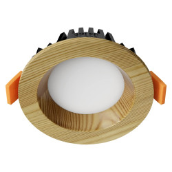 Recessed LED light RONDO WOODLINE 90 3W IP20 4000K 195lm Pine