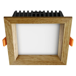 Recessed LED light SQUARE WOODLINE 120x120 6W IP20 4000K 558lm Oak