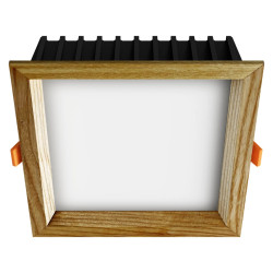Recessed LED light SQUARE WOODLINE 170x170 12W IP20 3000K 1179lm Ash