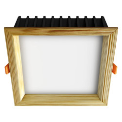 Recessed LED light SQUARE WOODLINE 170x170 12W IP20 3000K 1179lm Pine
