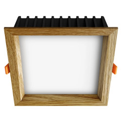 Recessed LED light SQUARE WOODLINE 170x170 12W IP20 4000K 1281lm Oak