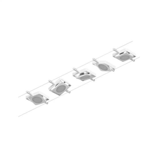 Wire system set 5x4,5W white matt MACLED
