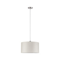 Pendant luminaire cream/brushed iron max. 60 W E27 TESSA