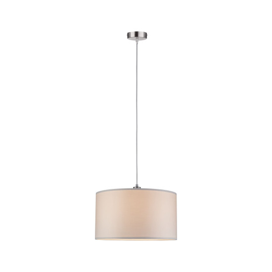 Pendant luminaire cream/brushed iron max. 60 W E27 TESSA
