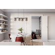 Pendant luminaire 4 x E14 smoke LABELLE