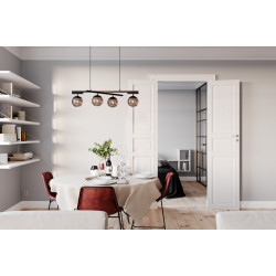 Pendant luminaire 4 x E14 smoke LABELLE