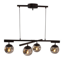 Pendant luminaire 4 x E14 smoke LABELLE