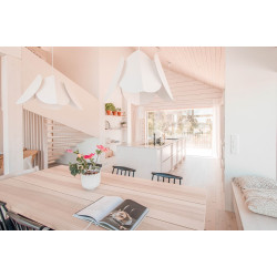 Pendant white LEHMUS