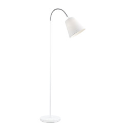 CLEO White Floor Lamp with E27 Socket