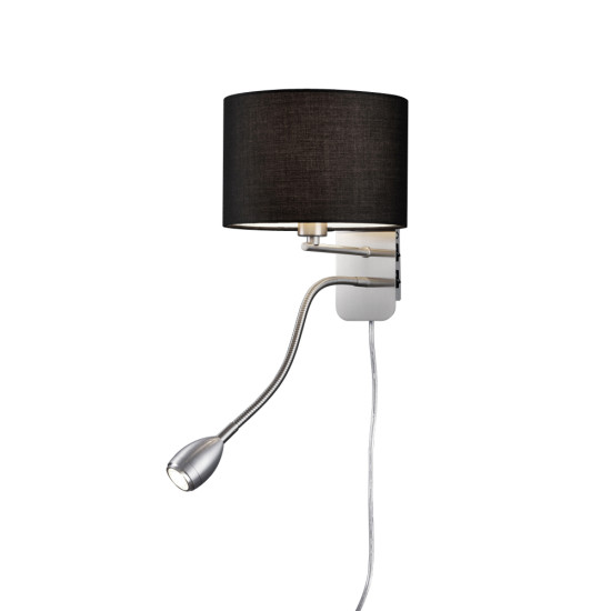 Wall luminaire 40W E14 + LED 3,2W HOTEL
