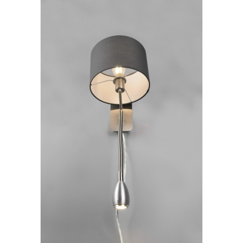Wall luminaire 40W E14 + LED 3,2W gray HOTEL