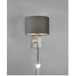 Wall luminaire 40W E14 + LED 3,2W gray HOTEL