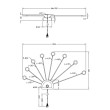 Ceiling luminaire 9 x SMD LED 2,6W white PEACOCK