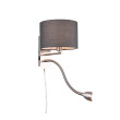 Wall luminaire 40W E14 + LED 3,2W gray HOTEL