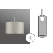 Shade Tessa light gray max. 50 W diameter 25 cm Deco System