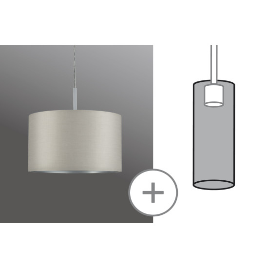 Shade Tessa light gray max. 50 W diameter 25 cm Deco System