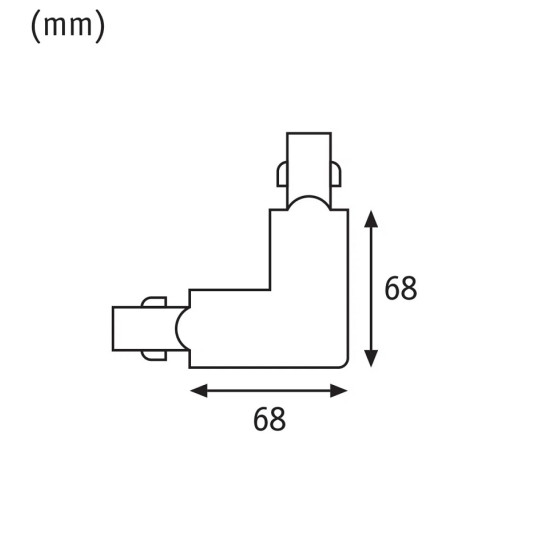 Connector L-part Interior Black