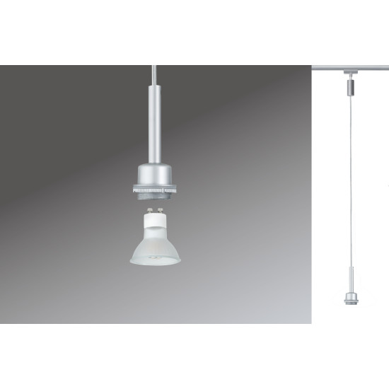 Pendant matt chrome LED-Spot DECO SYSTEM