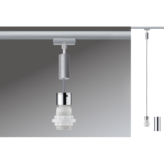 Pendant matt chrome E27 20W EASY BASIC