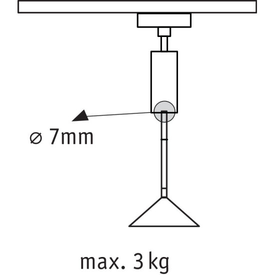 Universal matt chrome pendant adapter