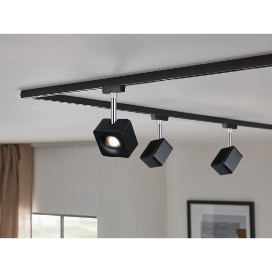 LED spot 8W black matt/chrome CUBE