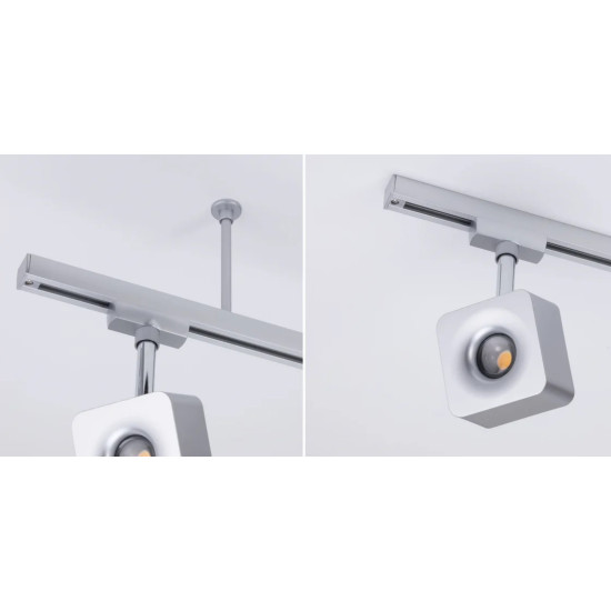 Rail suspension chrome matt