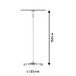 Pendant 3-Step-Dim matt chrome HILDOR