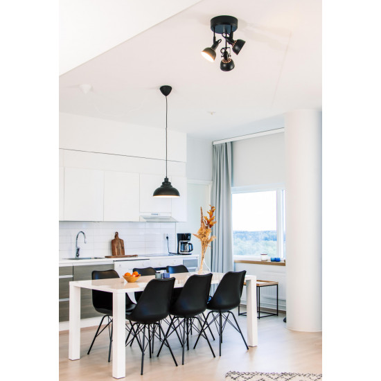 Ceiling light 3x40W black TEODOR