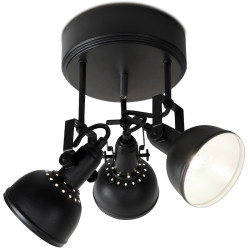 Ceiling light 3x40W black TEODOR