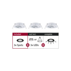 Recessed luminaire Spot swivelling max. 3x10W matt white 230 V