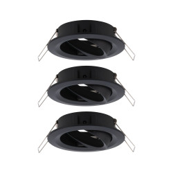 Recessed luminaire Spot swivelling max. 3x10W Black matt 230 V