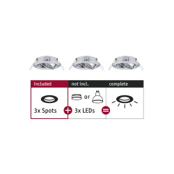 Recessed luminaire Spot swivelling max. 3x10W Chrome 230 V
