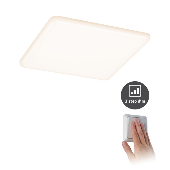 LED recessed panel  IP44 3-step dim 185x185mm 17W VELUNA VARIFIT