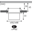 Recessed luminaire LED Black matt#Gold IP44 GIL