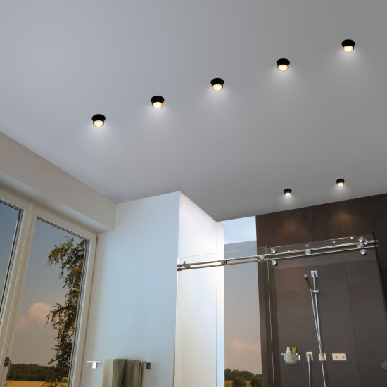 Recessed luminaire LED Black matt#Gold IP44 GIL