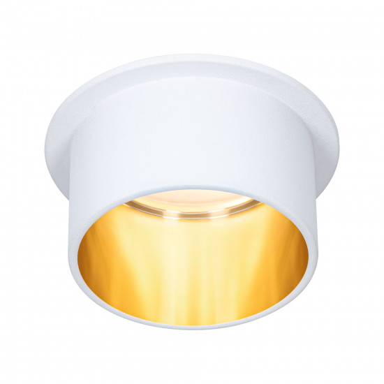 Recessed luminaire LED Matt white#Gold IP44 GIL