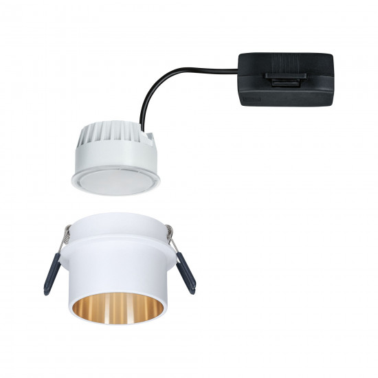 Recessed luminaire LED Matt white#Gold IP44 GIL