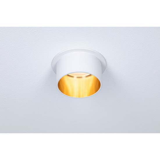 Recessed luminaire LED Matt white#Gold IP44 GIL