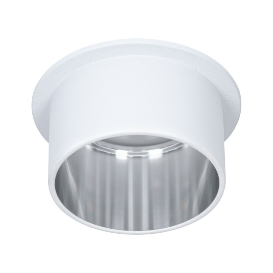 Iebūvējama lampa LED 6W Matēts balts#Matēts tērauds IP44 GIL