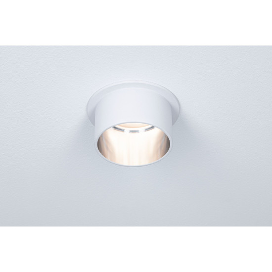 Iebūvējama lampa LED 6W Matēts balts#Matēts tērauds IP44 GIL