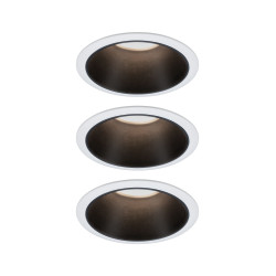 Recessed luminaire black reflector LED 3x6.5W 3-step dimmable COLE